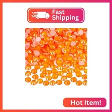 Blinginbox Flatback Glass Rhinestones,Neon Gems 1440pcs Non Hotfix Crystal Rhine