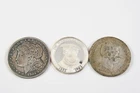 O27E26- 3x Silver Coin including Morgan Dollar 1921