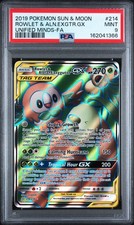 Pokemon Rowlet & Alolan Exeggutor GX 214/236 Full Art SM Unified Minds PSA 9 on eBay