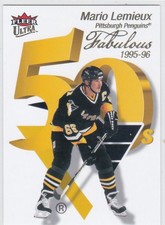 2021/22 FLEER ULTRA..MARIO LEMIEUX..FABULOUS 50'S..CARD # FF-50..PENGUINS