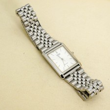 SEIKO Dolce 6030-5620 White Dial Quartz Men Square Watch Used Working #65