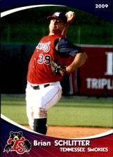 2009 Tennessee Smokies Grandstand 26 Brian Schlitter Park Ridge Illinois IL Card
