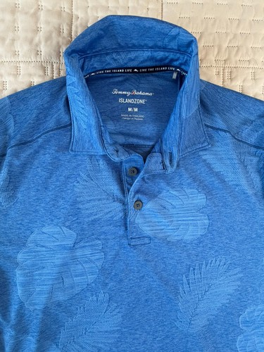 Tommy Bahama IslandZone Poloshirt Herren Medium Blau Palme Tropical Golf - Bild 4 von 10