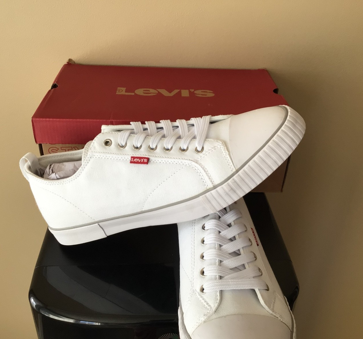 Levi's Mens Anakin Canvas Casual Lace-up Rubber Sole Sneaker Shoe Sz 13