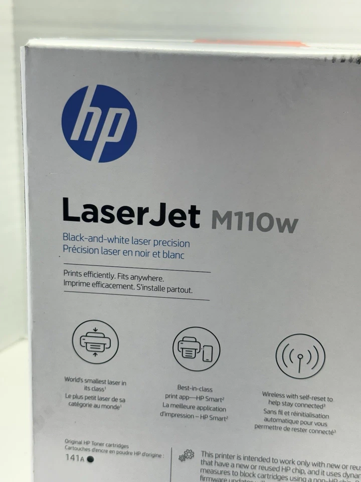 HP LaserJet M110w Wireless Monochrome Black & White Laser Printer - Image 2 of 4