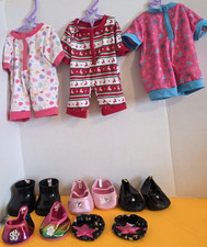 Build a Bear LOT 5 Pairs Cute Shoes/ 3 Build A Bear Rompers Very Good Condition
