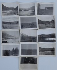 WWII Era Military Photo Lot 13 Original B W Camp Landscape Snapshots