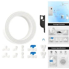 Efficient 49.21 ft Water Line Kit for Refrigerators & Ice Makers - Easy Install