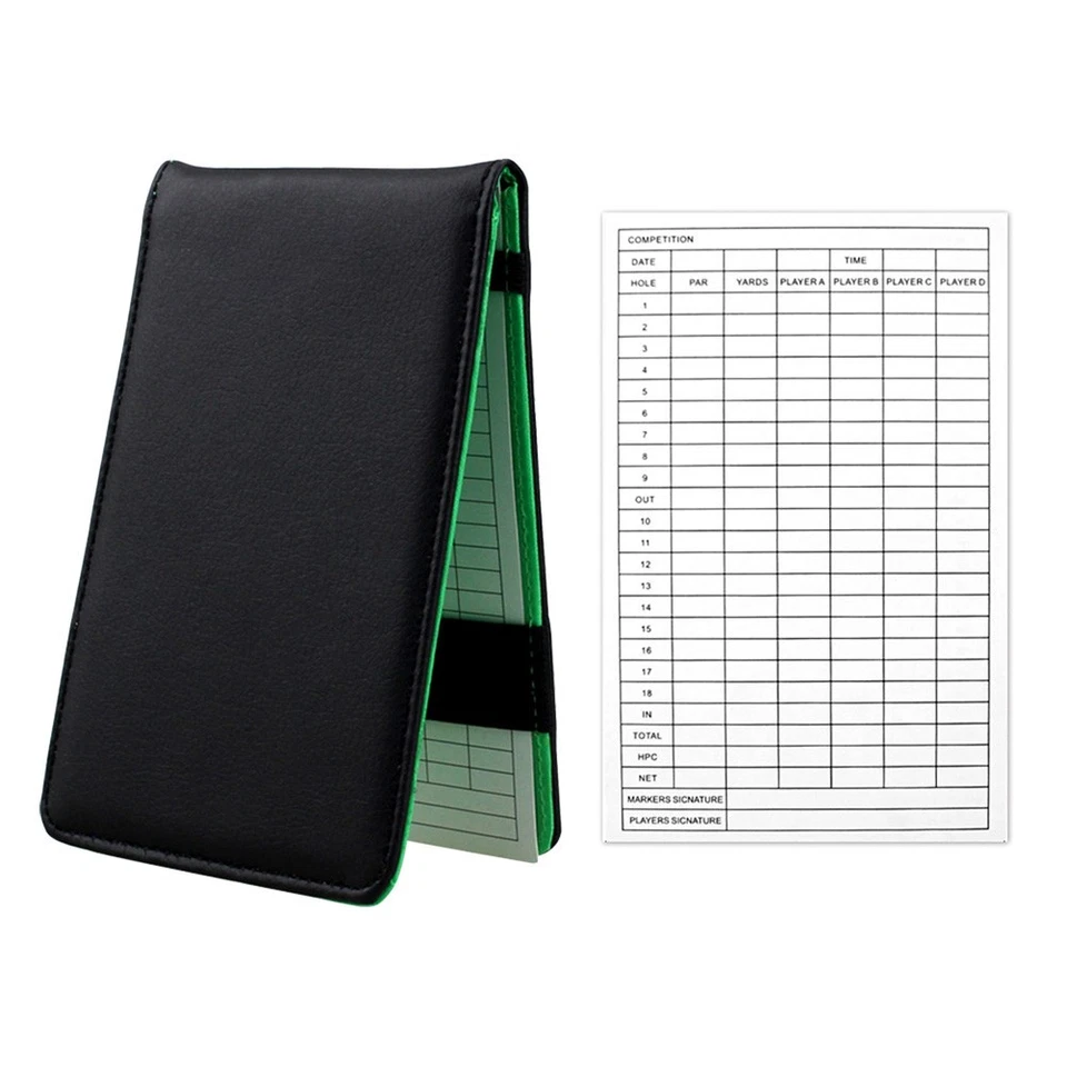 Golfing Recording Tool Portable Scorecards Holder Tracker Yardage Books - Image 1 of 4