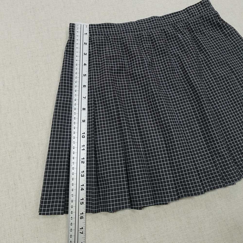 Lejay Womens Small Black White Grid Pleated Tennis Skirt Retro Preppy Schoolgirl Style Lejay Womens Small Black White Grid Pleated Tennis Skirt Retro Preppy Schoolgirl Style