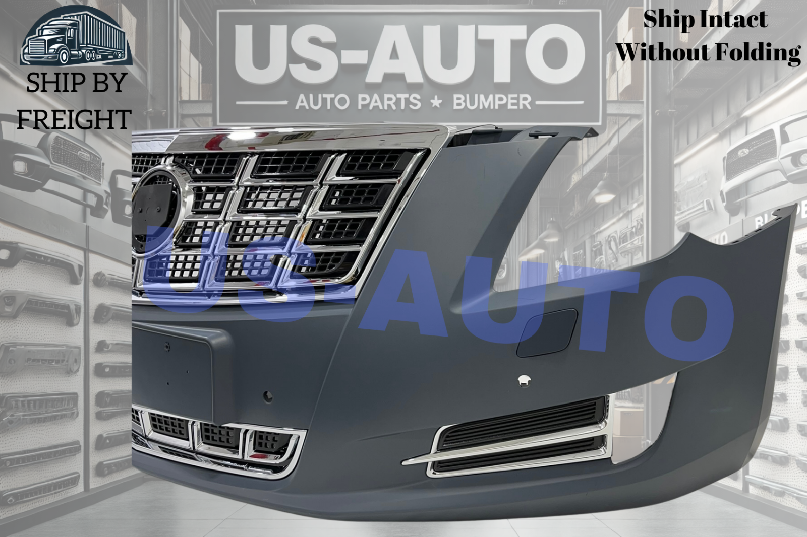 2013-2015 Cadillac XTS Fit Front Bumper Complete Assembly W/ 4 Sensor ...