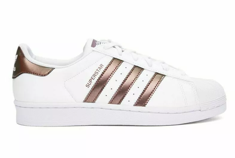 corona comienzo césped ADIDAS SUPERSTAR J WHITE ROSE GOLD ATHLETIC RUNNING SHOES 6Y = Size 7  WOMENS 191028246812 | eBay