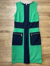 Michael Kors Green And Blue Colorblock Sleeveless Sheath Dress Size 2