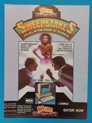 Weird Science - Kelly Le Brock - Original 1986 Video Print Ad