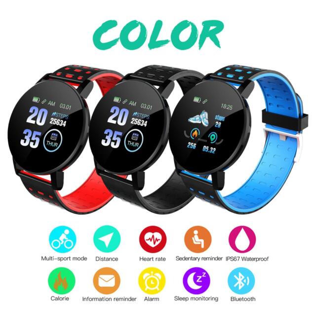 Bluetooth Smart Watch Health Sport Fitness Tracker For Android IOS SALE
