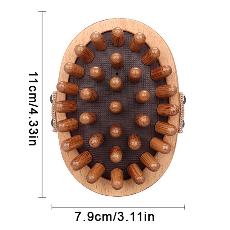 Wooden Hair Comb Body Meridian Massage Oil Spa Dredging Acupoint Scalp