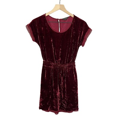 Aritzia Talula Silk Blend Short Sleeve Velvet Dress Red Velour Cutout Size XS | eBay Aritzia Talula Silk Blend Short Sleeve Velvet Dress Red Velour Cutout Size XS | eBay