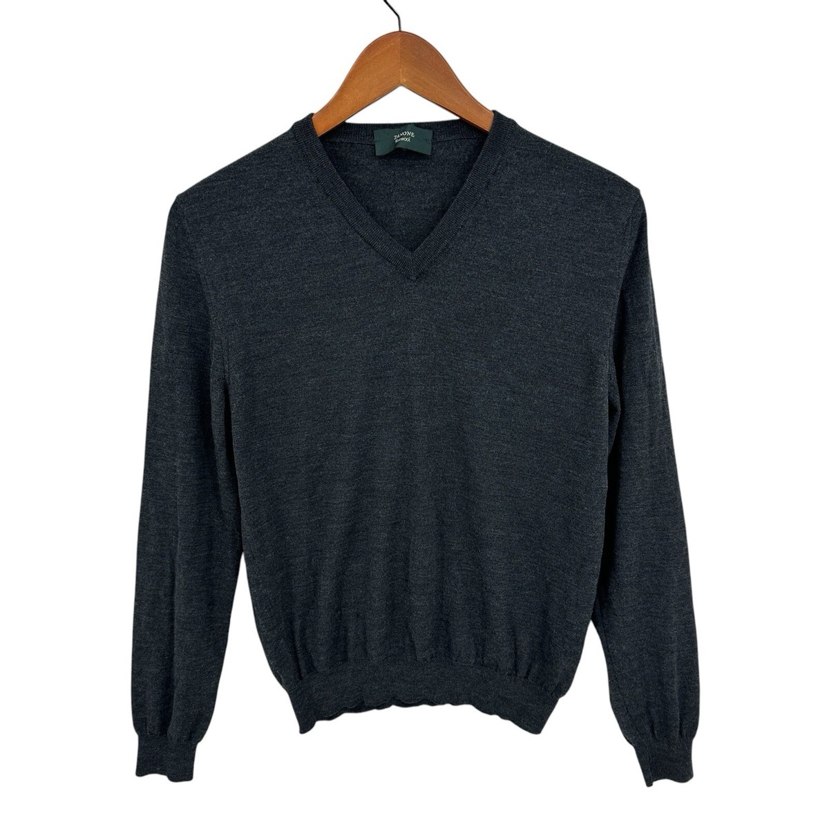 ZANONE Sweater Mens IT 48 Flexwool Slowear Slim-Fit Wool Made in