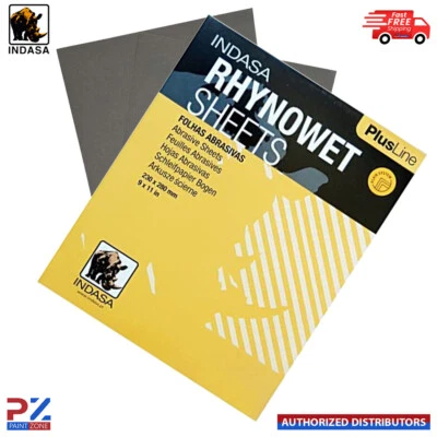 INDASA RHYNOWET PLUS LINE WET & DRY SANDING PAPER SHEETS P320 TO P2500 GRIT