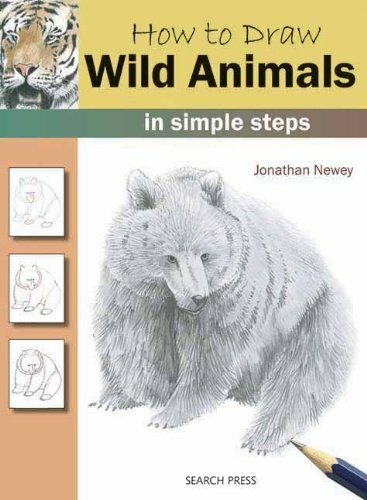 Search Press White/Black How To Draw: Wild Animals - Jonathan Newey - How To Draw - Image 7