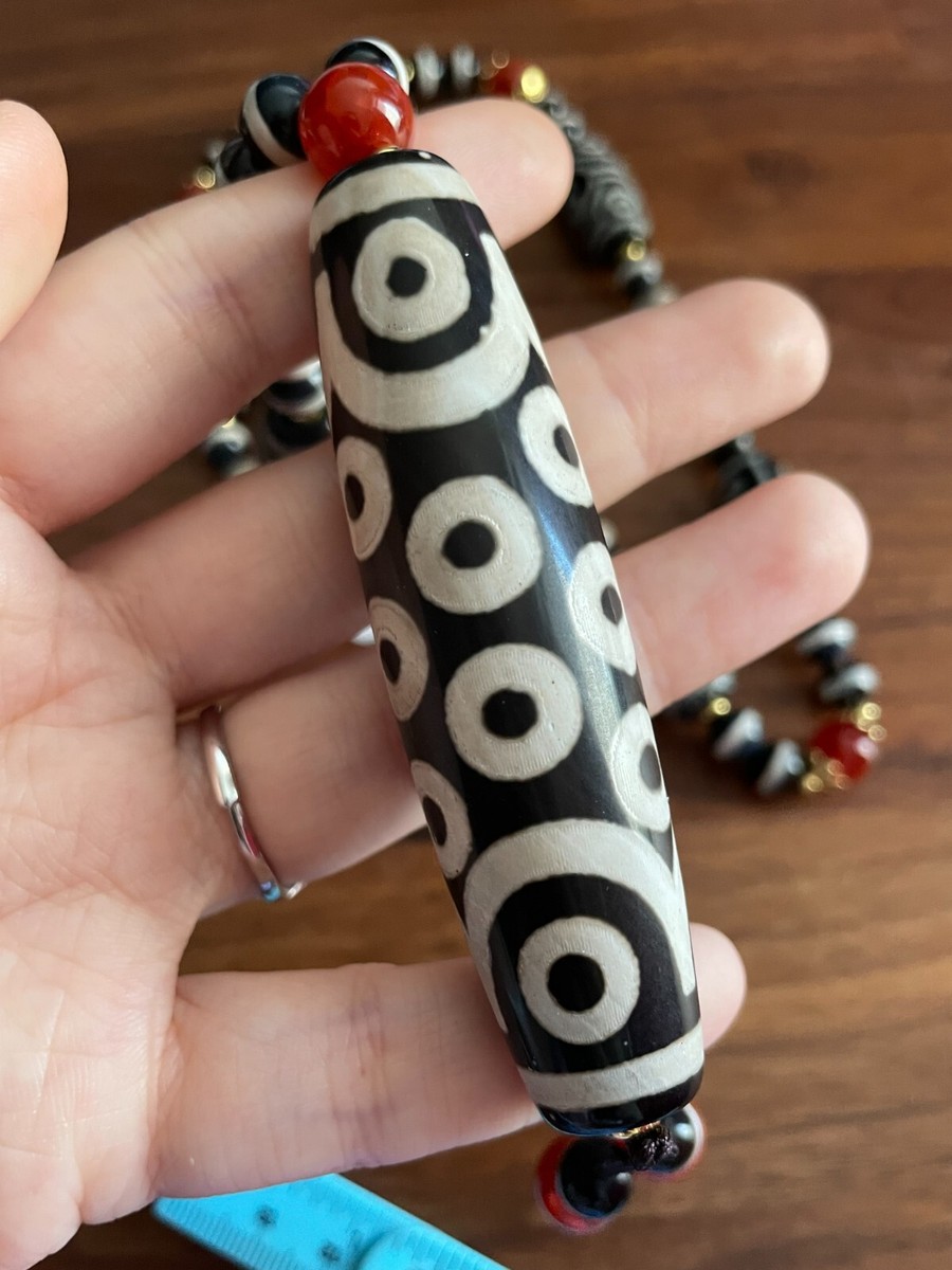 西藏天珠Tibet DZI Agate Necklace 西藏天珠玛瑙已开光| eBay