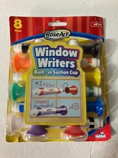 RoseArt Window Writers With Built-in Suction Cup - 8 Count Brand New