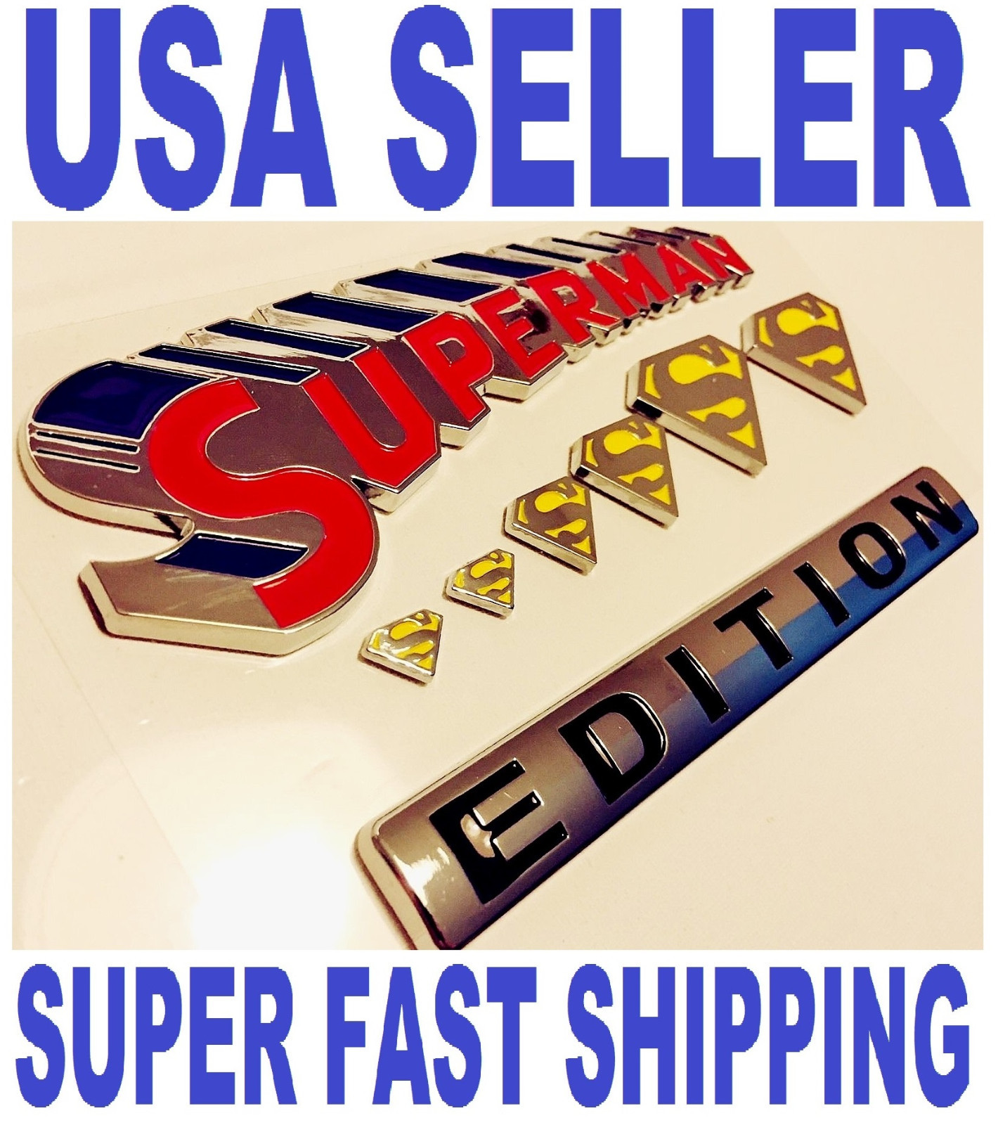100% SUPERMAN FAMILY EDITION emblem Letters car TRUCK boat LOGO decal liftgate