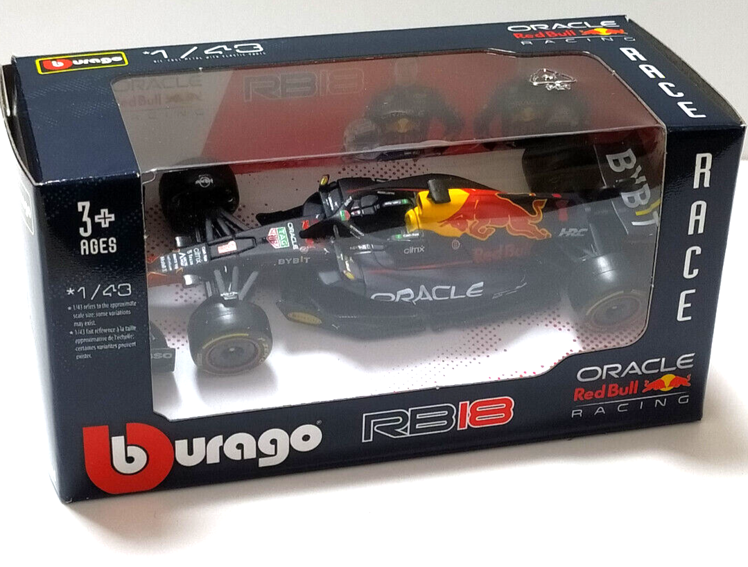 BURAGO RACE 1:43 AUTO F1 RED BULL HONDA RB18 ORACLE MAX VERSTAPPEN #1   18-38161