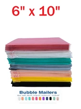 6x10 (6x9) Color Poly Bubble Mailers Shipping Mailing Padded Bags Envelopes