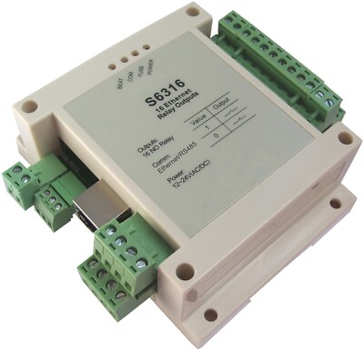 16 channels relay output io modules ethernet modbus rtu