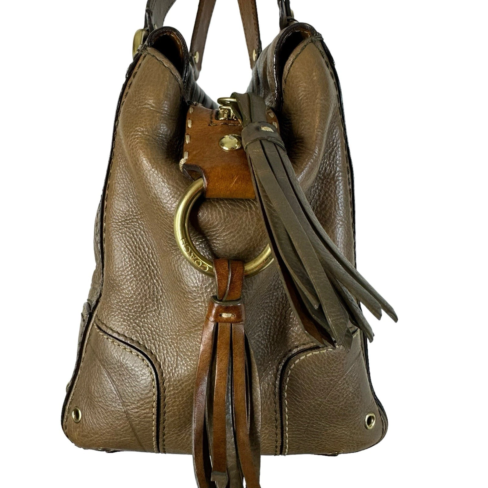 Borsa a tracolla Coach Hamptons Andrea 10555 autentica borsa da medico in pelle grande