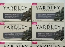 🖤Jabón de baño hidratante de carbón activado Yardley London barras de 4,25 oz🖤(4) barras