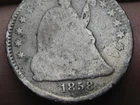 1858 P Seated Liberty Half Dime-Philadelphia, Good/VG Details