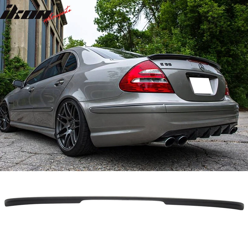 Fits 03-09 Benz E-Class W211 AMG Style Matte Black Rear Trunk Spoiler Wing Lip