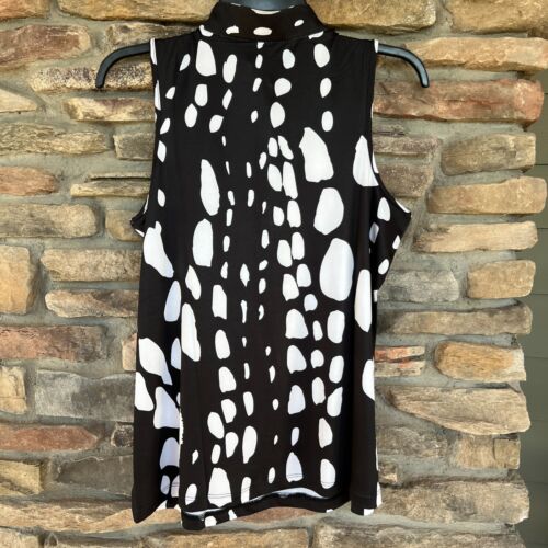 JAMIE SADOCK Simplicite Women's 1/4 Zip Golf Top Black White M L XL NWT - Picture 2 of 3