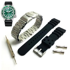 Steel  Silicone Replacement Watch Band Citizen Diver's BN0158-18X E168-S122538