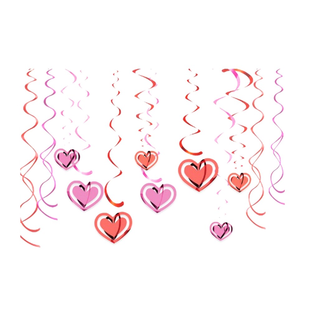 20Pcs Heart Swirl Decor for Valentine's Day Party or Wedding  
