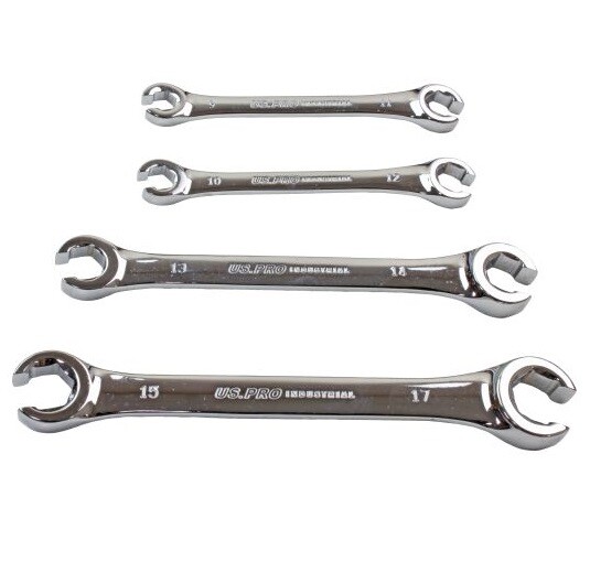 4pc PIPE SPANNER SET by US PRO INDUSTRIAL 9mm 10mm 11mm 12mm 13mm 14mm 15mm 17mm