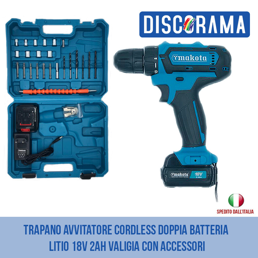 Recensione Trapano Avvitatore 18V Cordless Litio 2Ah Doppia Batteria