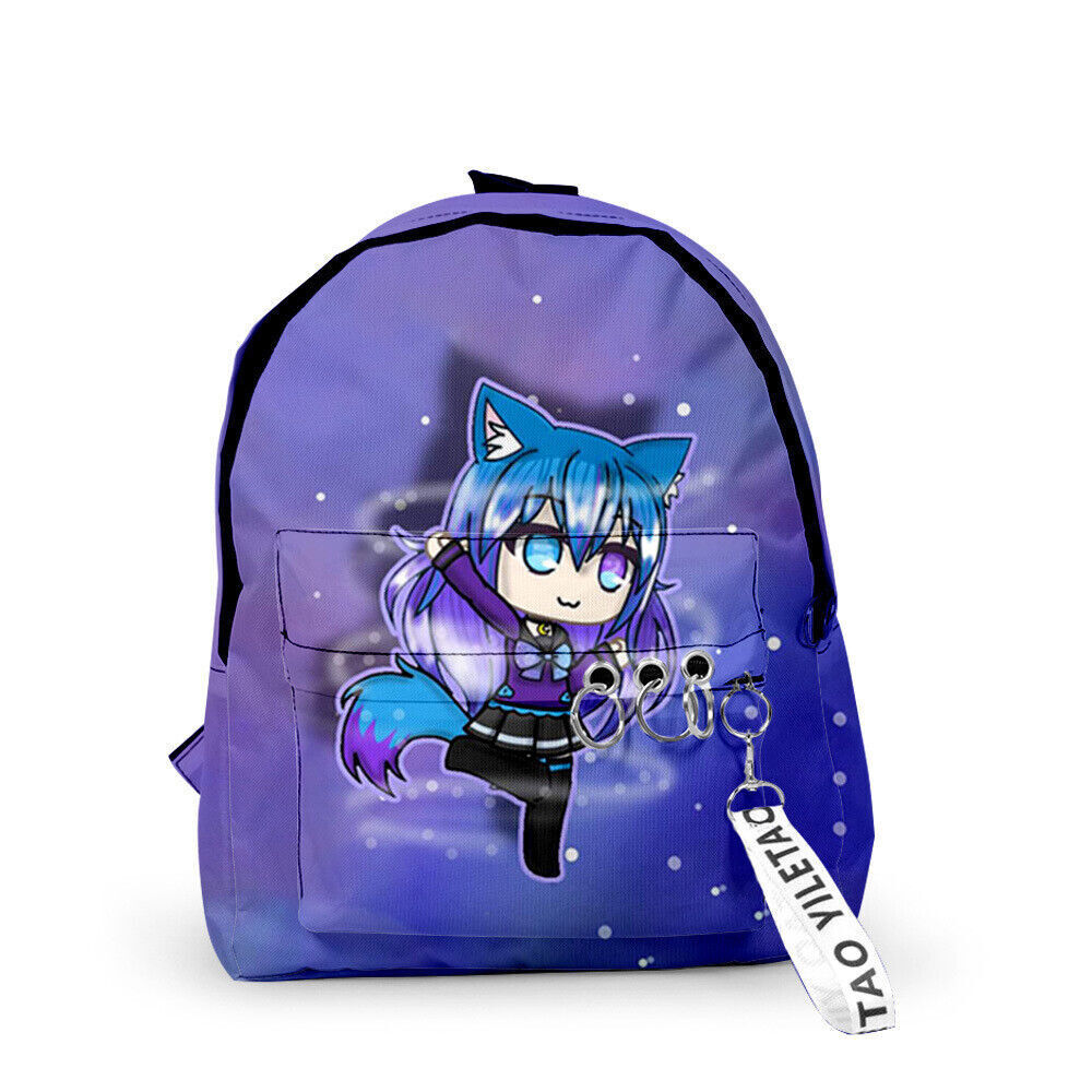 Gacha Life Schoolbag para Meninos e Meninas, Estudantes Mochila