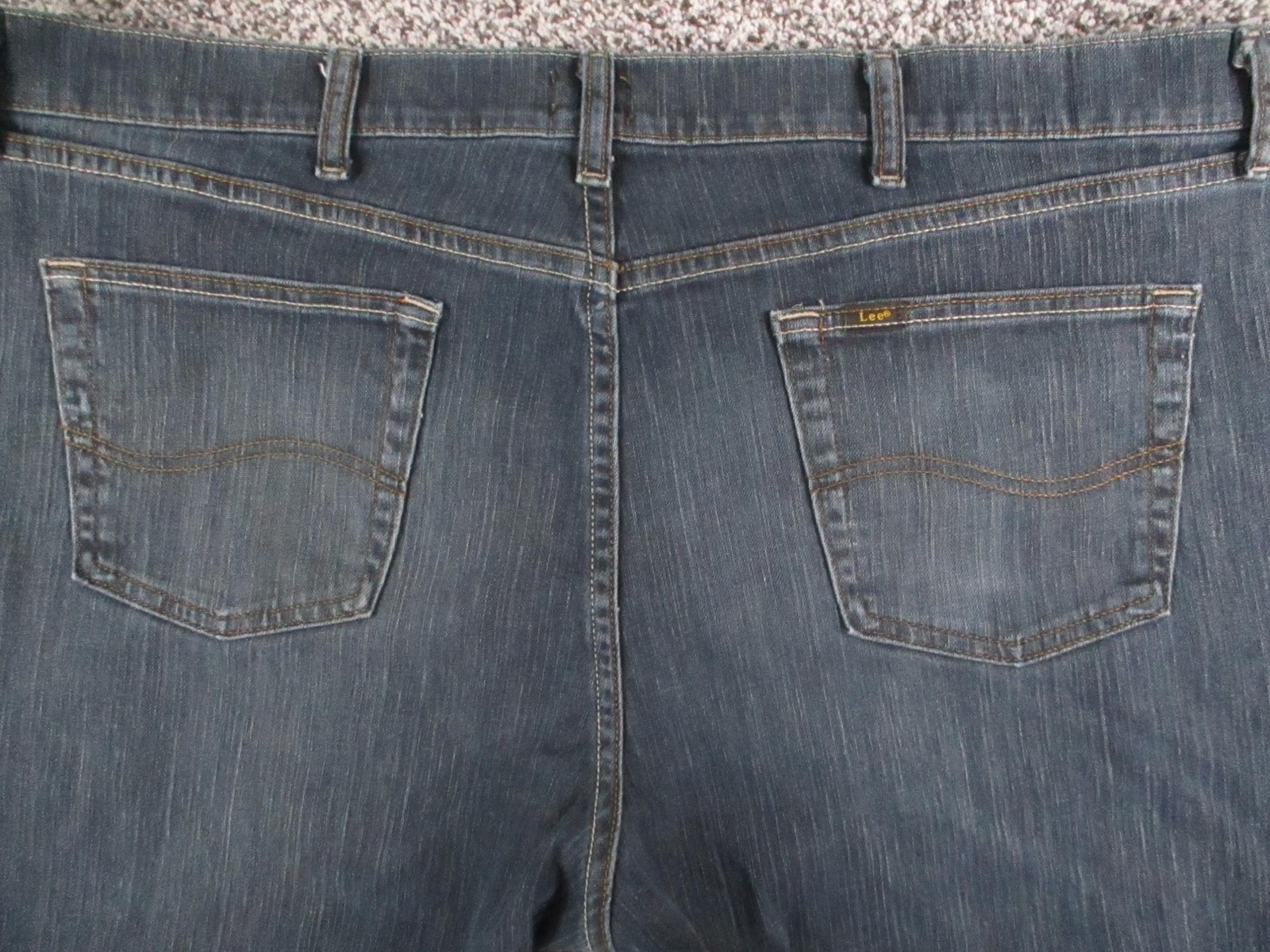 Mens 42x29* Blue Regular Fit Straight Leg Stretch Denim