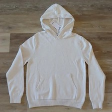 NWT Goodfellow  Co Men's Hooded Pullover Knit Sweater Cream Size M