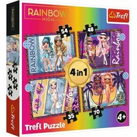 Trefl Puzzle Rainbow High: Modepuppen 4In1 (35,48,54,70 Teile)