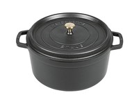 Staub Cocotte BräTer 26Cm Rund Gusseisen Schwarz Induktionsgeeignet