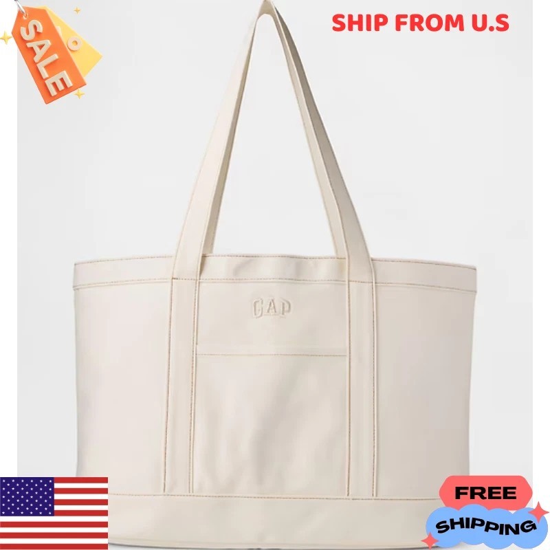 Gap Cotton Logo Tote Bag 13x7x22.5 Multi Color One Size