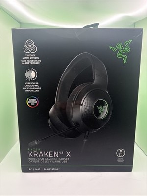 Razer Kraken V3 X Wired Gaming Headset PC MAC PS5 PS4 Surround Sound Chroma RGB