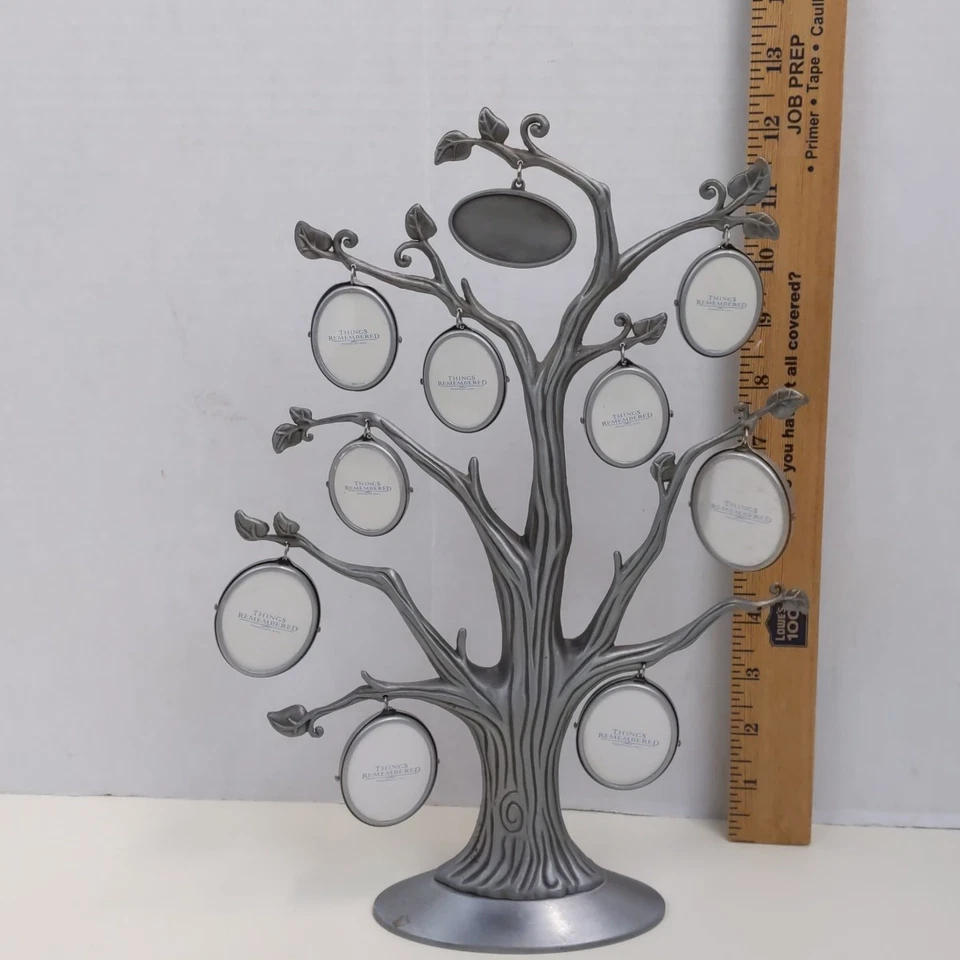 Marco de fotos de árbol genealógico Things Remembered La Familia 9 soporte de fotos de metal  Foto 3 de 4