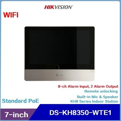 Hikvision DS-KH8350-WTE1 7'' IP Video Intercom Indoor Station Monitor PoE WiFi