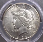 1922 "S" Peace SILVER Dollar VAM-3 *TRIPLED REVERSE* $1 PCGS AU58 #840 ECC&C Inc