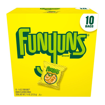 Funyuns Onion Ring Flavored Snack Chips, 10 Count Multipack